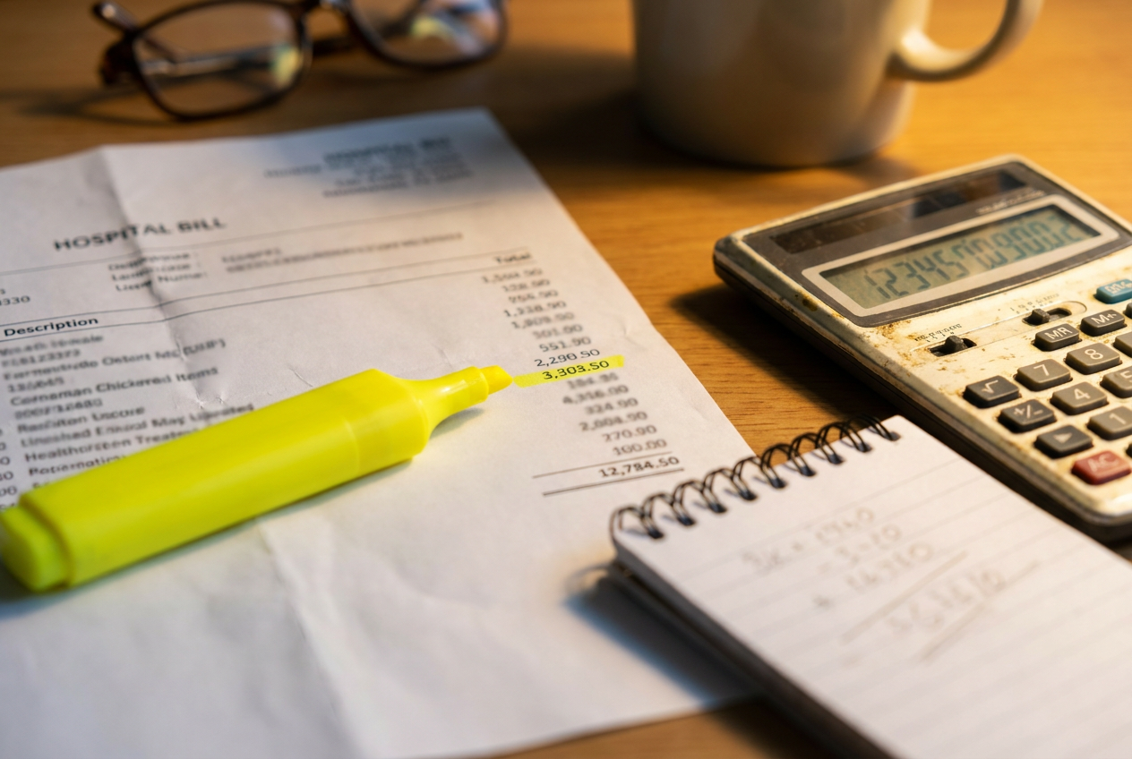Hospital bill arithmetic and the HL Assurance co-pay waiver